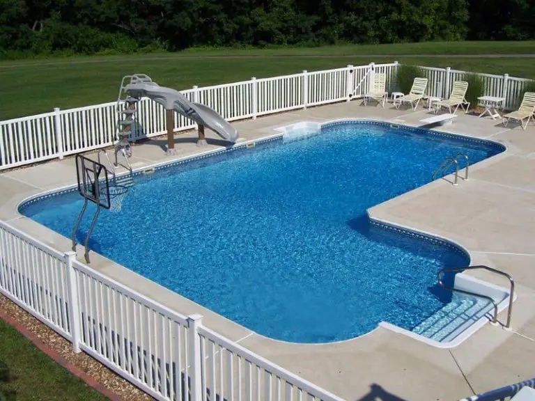Pool with Slide & Basketball Goal | Hardscapes Nashville